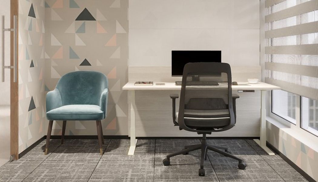 cube office in coworking space.